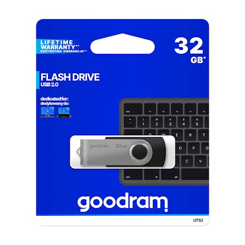 Usb flash disk GOODRAM 32 GB USB 2.0, ern UTS2